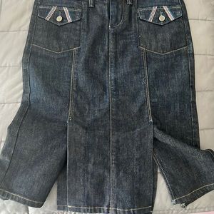 Paige Denim skirt with kick pleats Size 27